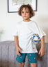 Boys summer pajama set Off White t-shirt + Football shorts